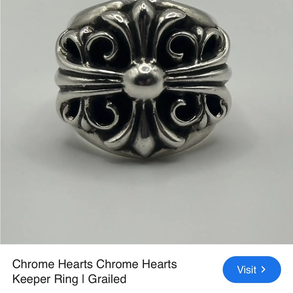 Chrome Hearts Engraved Silver Band